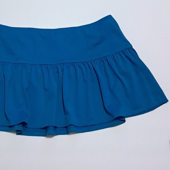 J CREW Swim Cover Up Hot Mini Stretch Nylon Ruffle Skirt - Picture 3 of 3